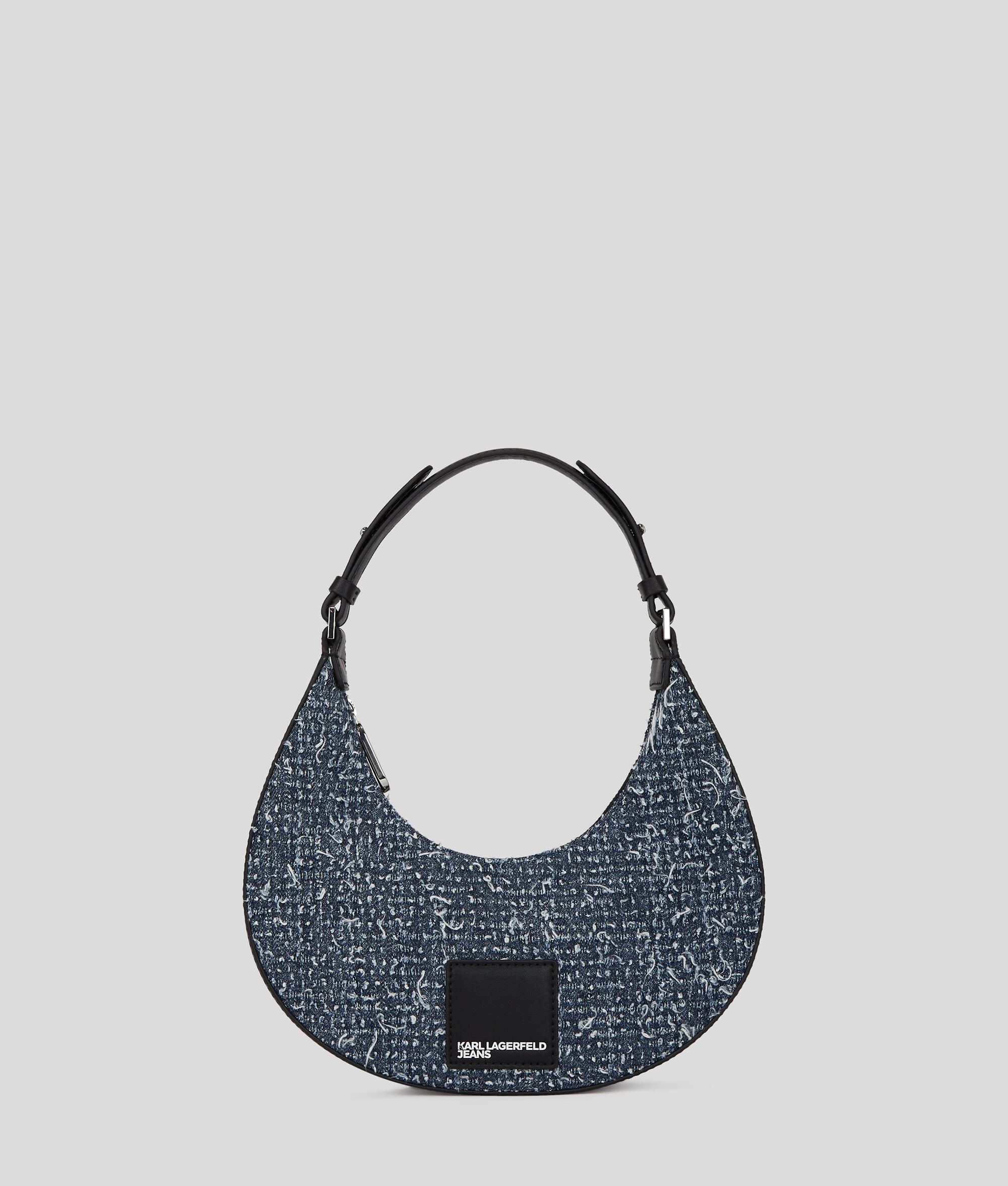 (image for) Convenient KLJ Bouclé Half-Moon Shoulder Bag